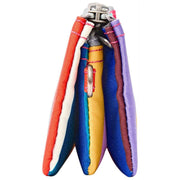 Roka Carnaby Small Recycled Canvas Wallet - Wide Stripe Multi-colour