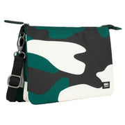 Roka Carnaby XL Urban Rose Camo Recycled Canvas Crossbody Bag - Green/White/Black