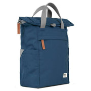 Roka Finchley A Small Sustainable Canvas Backpack - Deep Blue