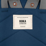 Roka Finchley A Small Sustainable Canvas Backpack - Deep Blue