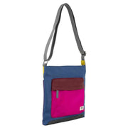 Roka Kennington B Medium Creative Waste Colour Block Recycled Nylon Crossbody Bag - Pink/Purple/Blue