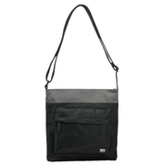 Roka Kennington B Medium Creative Waste Two Tone Recycled Nylon Crossbody Bag - Black/Graphite Grey