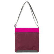 Roka Kennington B Medium Creative Waste Two Tone Recycled Nylon Crossbody Bag - Plum Purple/Candy Pink