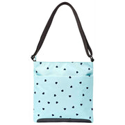 Roka Kennington B Medium Recycled Canvas Crossbody Bag - Blue/Blue Hearts