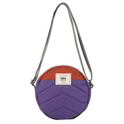 Roka Paddington B Creative Waste Two Tone Recycled Canvas Crossbody Bag - Imperial Purple/Orange Rooibos