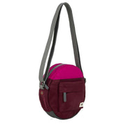 Roka Paddington B Creative Waste Two Tone Recycled Nylon Crossbody Bag - Plum Purple/Candy Pink