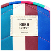 Roka Paddington B Recycled Canvas Crossbody Bag - Wide Stripe Multi-colour