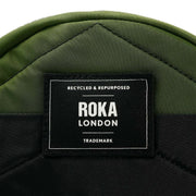 Roka Paddington B Small Creative Waste Two Tone Recycled Nylon Crossbody Bag - Black/Avocado Green