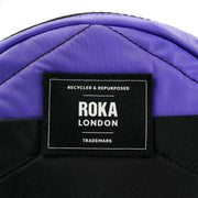 Roka Paddington B Small Creative Waste Two Tone Recycled Nylon Crossbody Bag - Black/Simple Purple