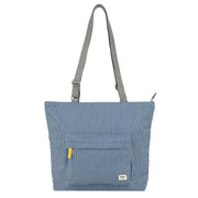 Roka Trafalgar B Hickory Stripe Recycled Canvas Tote Bag - Blue/White