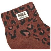 Roka Wembley Anke Socks  - Mini Leopard Organic Brown