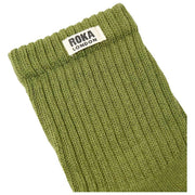 Roka Windsor Solid Crew Socks  - Avocado Green