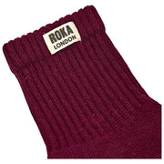 Roka Windsor Solid Crew Socks  - Plum Burgundy