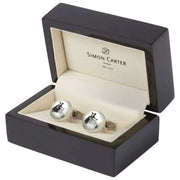 Simon Carter 40th Anniversary Scooter Cufflinks - Silver/Black