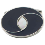 Simon Carter Oval Eye Cufflinks - Navy/Silver