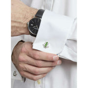 Simon Carter Tree Frog Cufflinks - Green/Silver