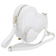 Stackers Heart Shoulder Bag - White Pebble