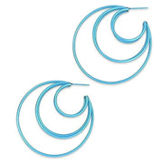 Ti2 Titanium Large Wire Fan Hoops - Light Blue