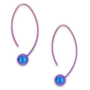 Ti2 Titanium Orbit Drop Earrings - Pink