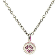 Ti2 Titanium Small Floral Print Pendant - Pink