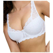 Triumph Amourette Wired Padded Lace Bra - White