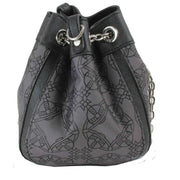 Vivienne Westwood Chrissy Re Jacquard Orborama Small Bucket Bag - Black/Grey