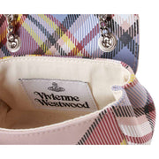 Vivienne Westwood Nubuck Tartan Small Chain Purse Bag - Pink