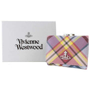 Vivienne Westwood Nubuck Tartan Small Frame Purse - Pink