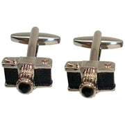 Bassin and Brown Camera Cufflinks - Black/Silver