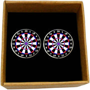 Bassin and Brown Dartboard Cufflinks - Black/White/Red