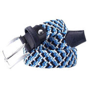 Bassin and Brown Four Colour Stripe Matt Belt - Blue/Navy/White