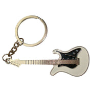 Bassin and Brown Guitar Key Ring - White