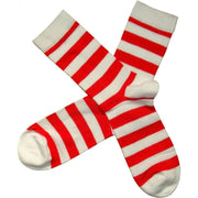 Bassin and Brown Hooped Stripe Socks - Red/White