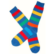 Bassin and Brown Multi Stripe Socks - Blue