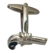 Bassin and Brown Pistol Cufflinks - Silver