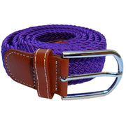 Bassin and Brown Plain Elasticated Woven Belt - Purple