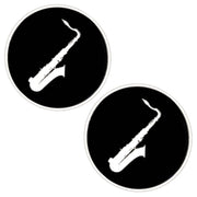 Bassin and Brown Saxophone Cufflinks - Black/White