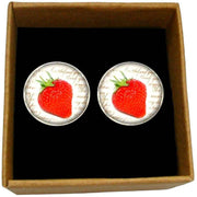 Bassin and Brown Strawberry Cufflinks - Red