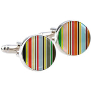 Bassin and Brown Stripe Cufflinks - Multi-colour