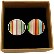 Bassin and Brown Stripe Cufflinks - Multi-colour