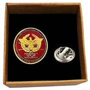 Bassin and Brown The Senate and People of Rome Lapel Pin - Wine/Gold