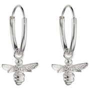 Beginnings Bee Assembled Hoop Earrings - Silver