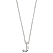 Beginnings J Initial Plain Necklace - Silver