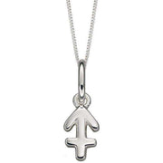 Beginnings Sagittarius Zodiac Necklace - Silver