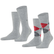 Burlington Everyday Mix 2 Pack Socks - Heather Grey