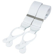 David Van Hagen Classic Rolled Leather End Brace - White