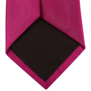 David Van Hagen Diagonal Ribbed Tie - Cerise