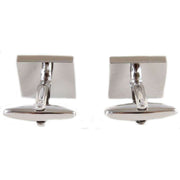 David Van Hagen Fish Tail Onyx Cufflinks - Black/Silver