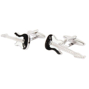 David Van Hagen Guitar Cufflinks - Silver/Black