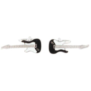 David Van Hagen Guitar Cufflinks - Silver/Black